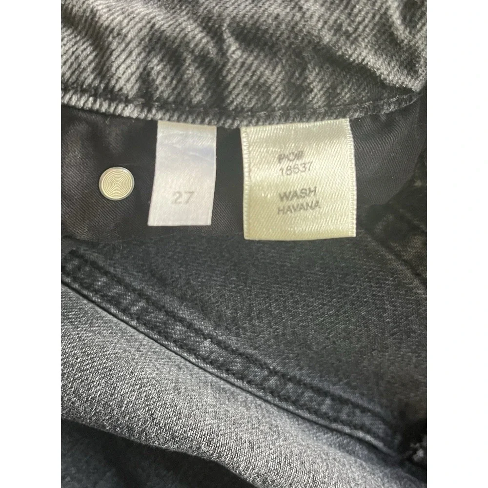 Reformation Dixie High Rise Jean Short Womens Size 27 Black Denim Cut Off Frayed